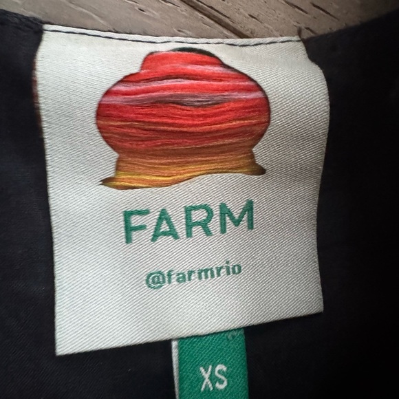 Farm Rio Ripe Bananas Linen Mini Dress - Size XS - Picture 7 of 9